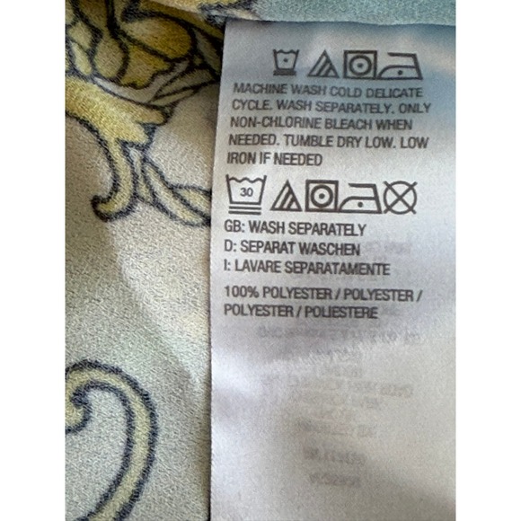 Belle by Kim Gravel Green Floral Scarf Print Kaftan Poncho Top 4X A636809 - Picture 7 of 11